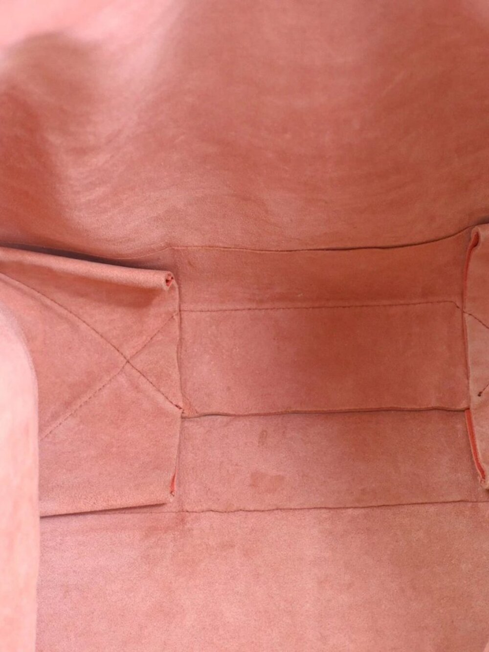 CELINE Logo Horizontal Cabas Tote Shoulder Hand Bag Leather Orange Italy 35ZA290 - Picture 9 of 14